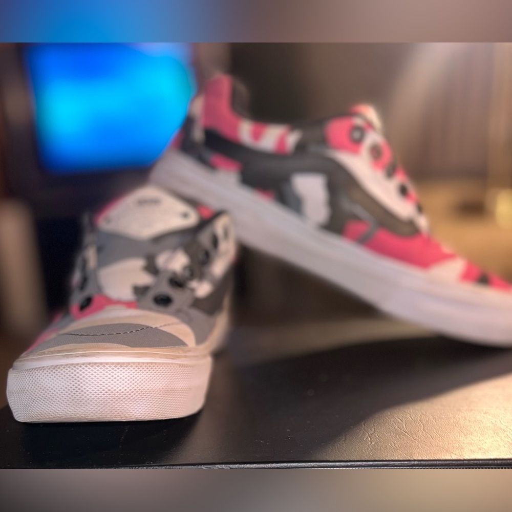 Vans Kyle Walker Pro Skateboard Shoes Men’s Size 4 Black White Pink Camo - Picture 4 of 15
